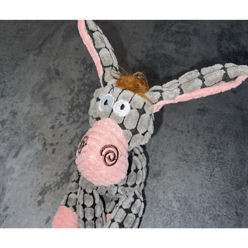 Dog Chew toy Donkey - squeaker- rope- teeth cleaning